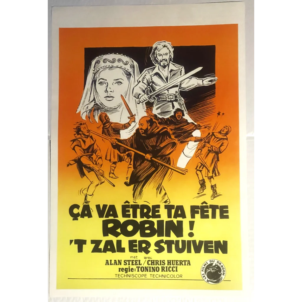 Rare Vintage 1976 Ca Va Etre Ta Fete Robin Belgium Movie Poster 🍿 Hood! Advertisements Antique Collectible Items