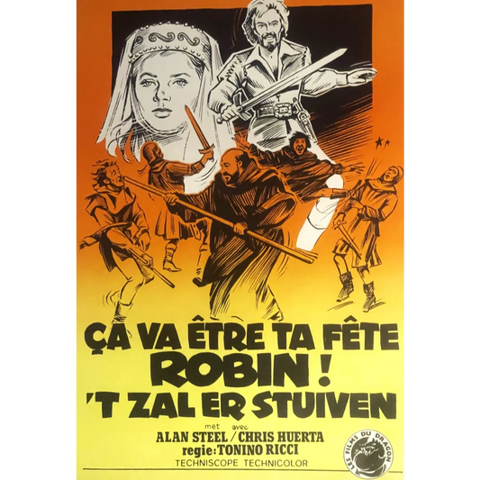 Rare Vintage 1976 Ca Va Etre Ta Fete Robin Belgium Movie Poster 🍿 Hood! Advertisements - Hood Epic Adventure!