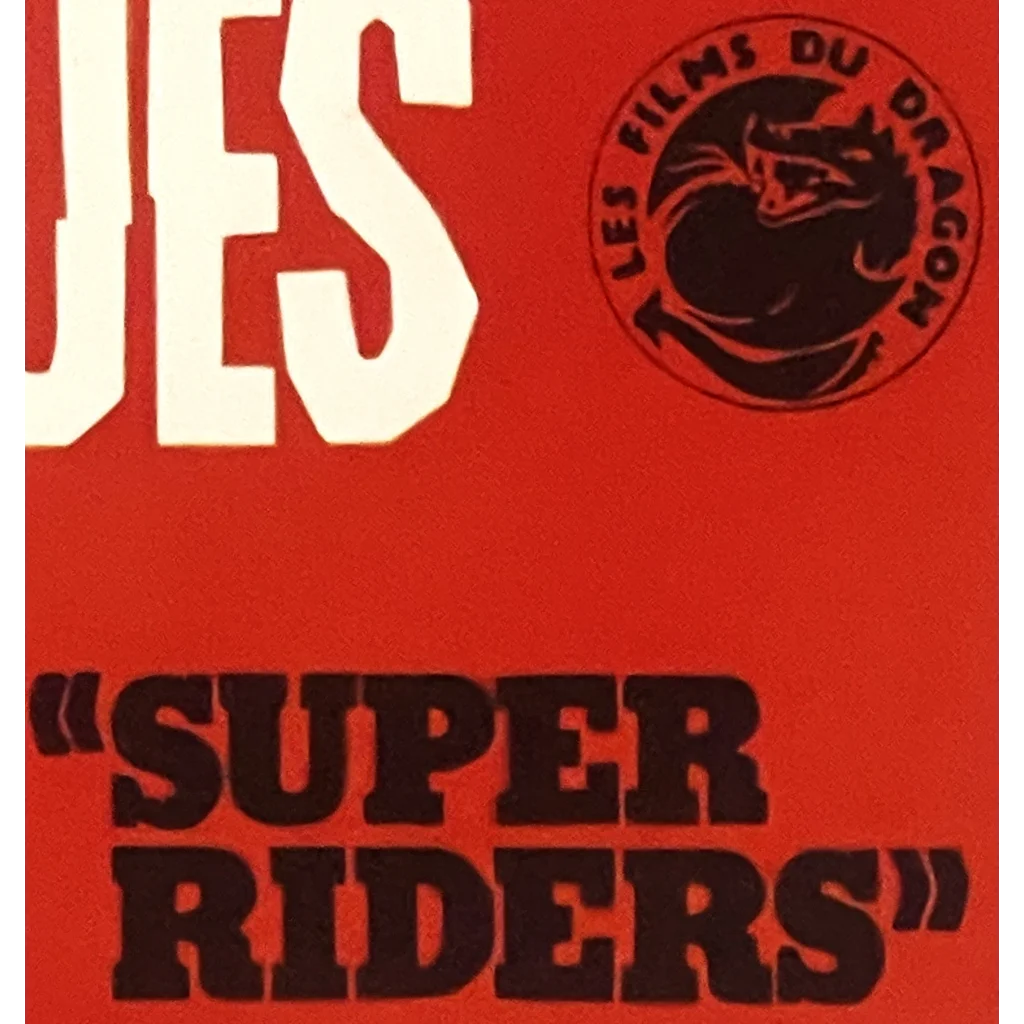 Rare Vintage 1976 🏍️ Super Riders Les 3Fantasiques Supermen Belgium Movie Poster! Advertisements Antique Collectible
