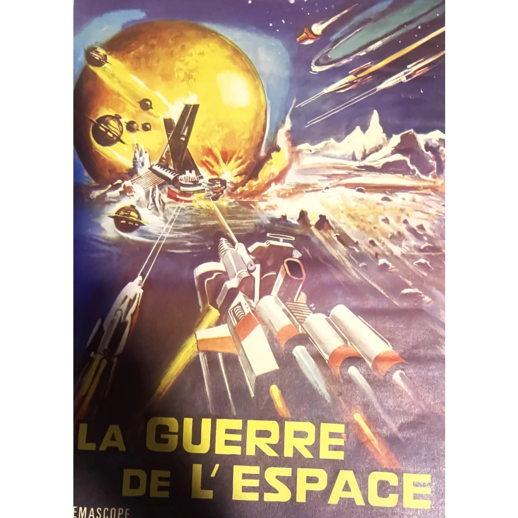 Rare Vintage 1977 The War in Space La Guerre De L’Espace Belgium Movie Poster! Advertisements Antique Collectible