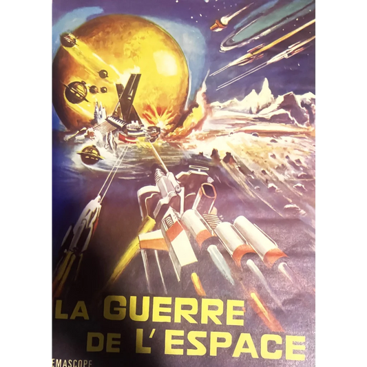 Rare Vintage 1977 The War in Space La Guerre De L’Espace Belgium Movie Poster! Advertisements Poster - Limited