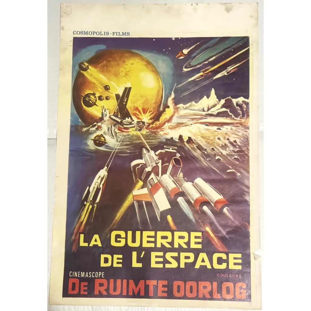 Rare Vintage 1977 The War in Space La Guerre De L’Espace Belgium Movie Poster! Advertisements and Antique Gifts Home