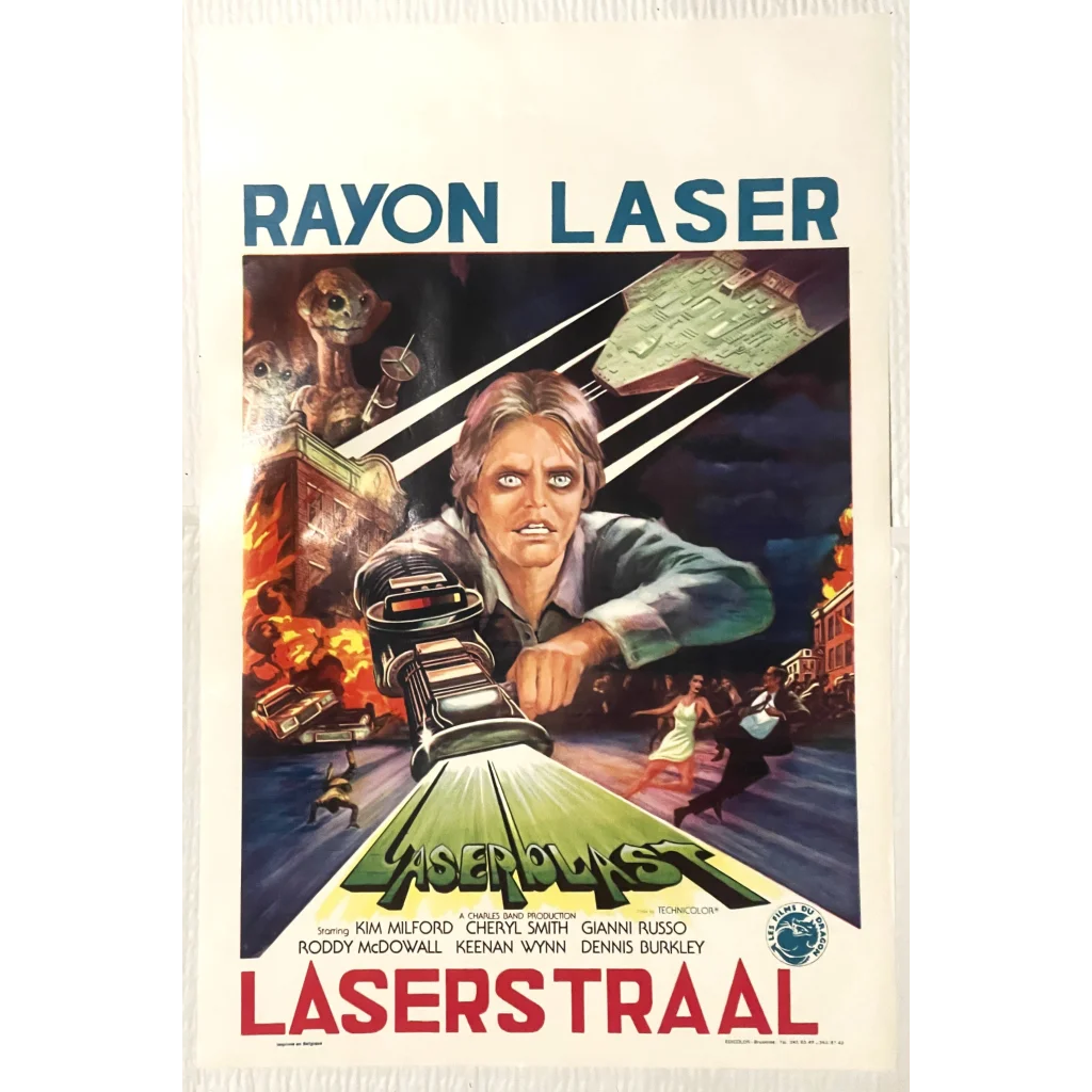 Rare Vintage 1978 ⚡ Laserblast Rayon Laser Laserstrall Belgium Movie Poster! Advertisements Antique Collectible Items |