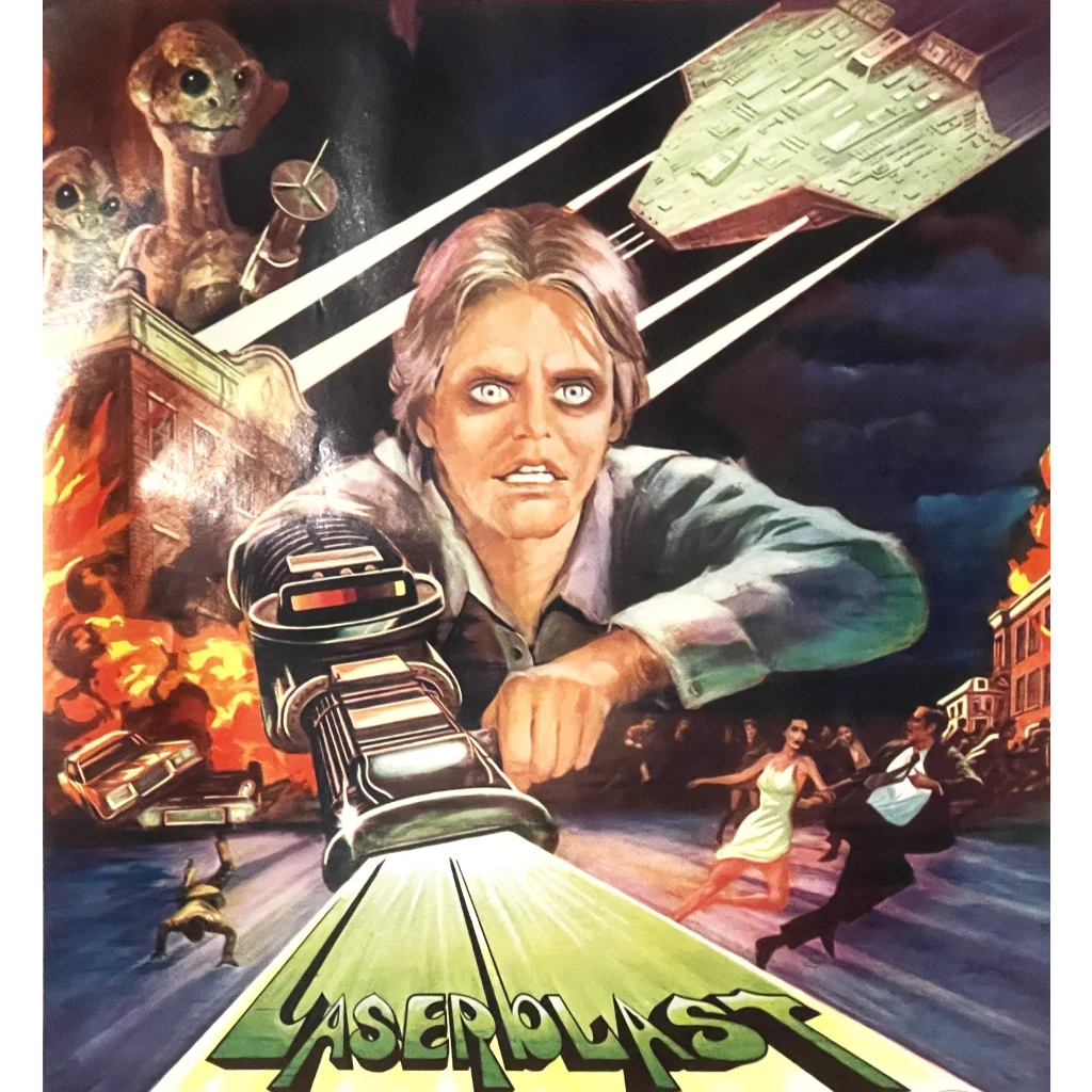 Rare Vintage 1978 ⚡ Laserblast Rayon Laser Laserstrall Belgium Movie Poster! Advertisements and Antique Gifts Home