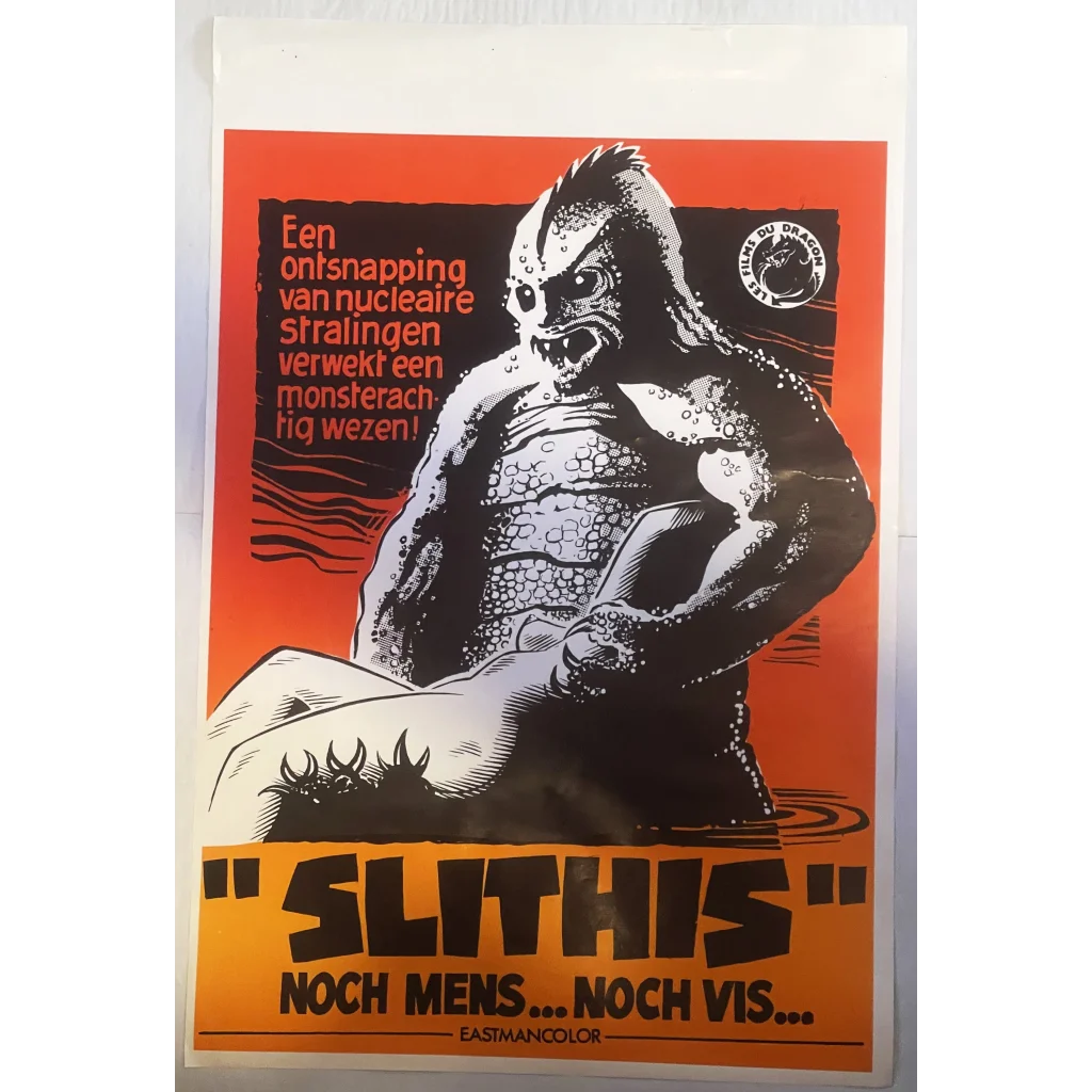 Rare Vintage 1978 Spawn of the Slithis Belgium Movie Poster Classic Cult Horror! Advertisements Antique Collectible