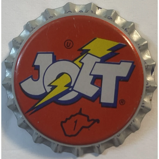 Rare Vintage 1980s Jolt Cola Bottle Cap Rochester NY Amazing Cap! Collectibles Transport back to the Bigger Brighter