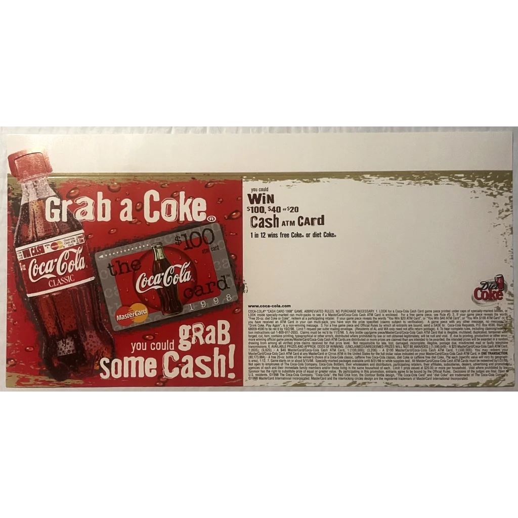 Rare Vintage 1990s Coke Coca Cola Soda Advertising Store Display! Advertisements and Antique Gifts Home page 1998