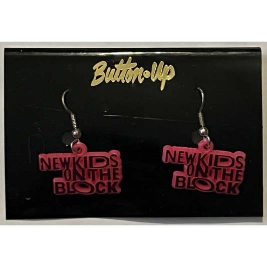 Rare Vintage 1990s New Kids on the Block Earrings Boston MA NKOTB Pink Advertisements and Antique Gifts Home page Get