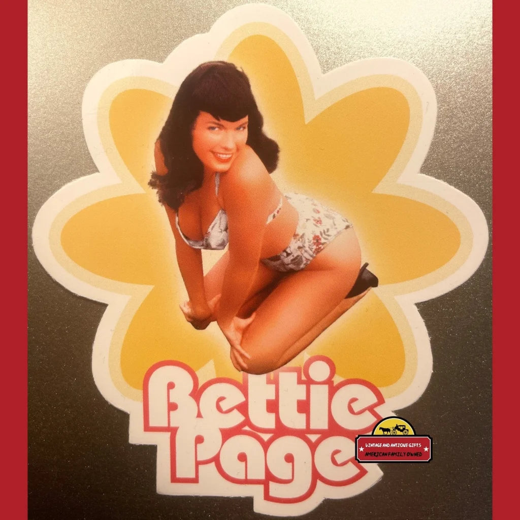 Rare Vintage Bettie Page Sticker Combo Photos By Bunny Yeager 1990s - 2000s Advertisements Antique Collectible Items