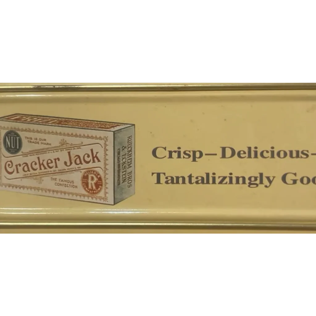 Vintage Cracker Jack box with cool advertising on a rare collectible lunchbox