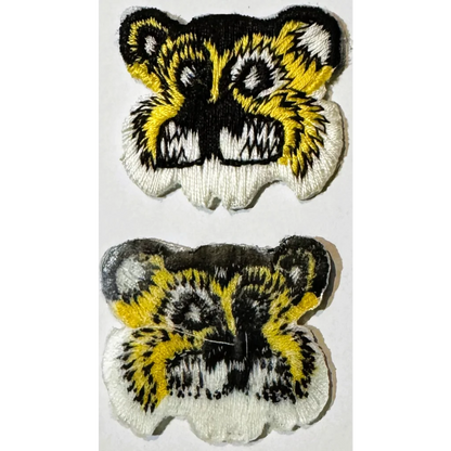 Vintage embroidered tiger patches with fierce and naturalistic bear designs perfect for collectors