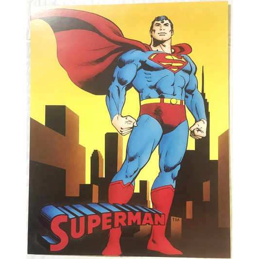 Rare Vintage Large 1980s Superman DC Comics Collectible Lobby Card Norman James Collectibles and Antique Gifts Home