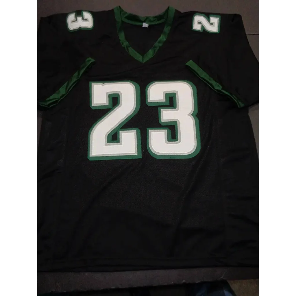 Black and green Rashaad Penny Philadelphia Eagles signed jersey with Beckett hologram