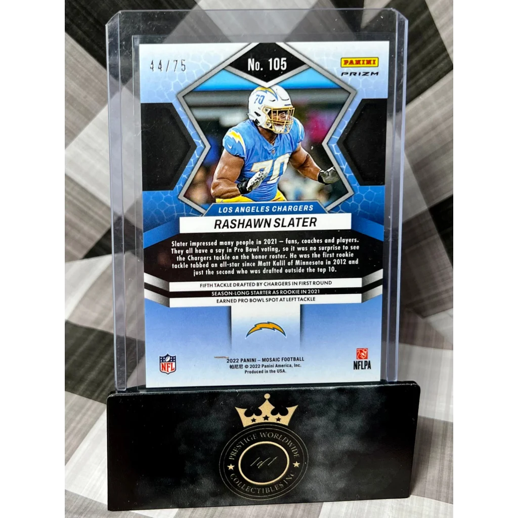 Rashawn Slater 2023 Panini Mosaic Football Card at Prestige Worldwide