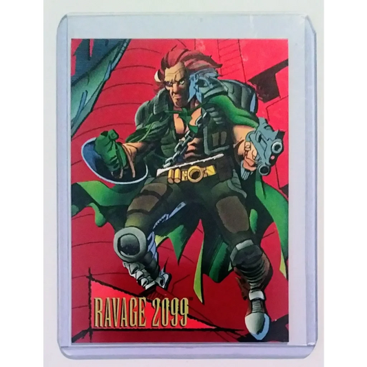 1993 Ravage 2099 Marvel Universe card with toploader