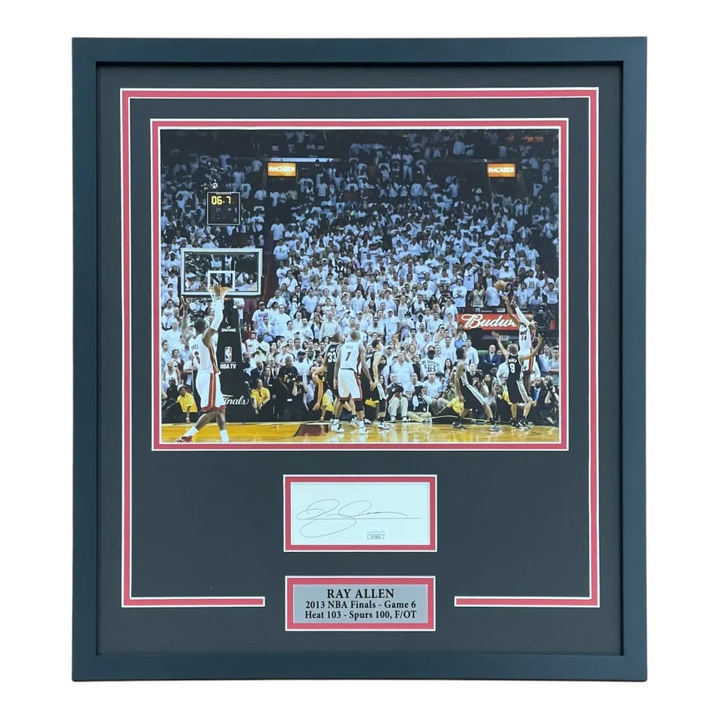 Ray Allen autographed Miami Heat deluxe framed 11x14 Game 6 finals photo