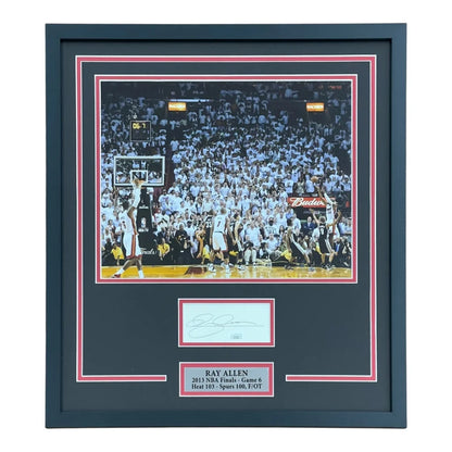 Ray Allen autographed Miami Heat deluxe framed 11x14 Game 6 finals photo