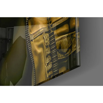 Golden samurai armor wall art canvas print