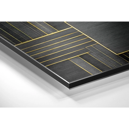 Stunning Black Gold Brushed Aluminium Dibond Wall Art | Glass Wall Art Print | vintageantiquesgifts.com