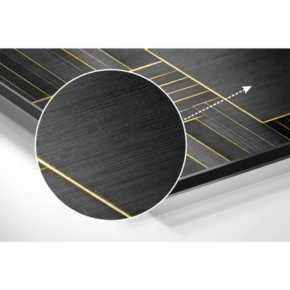 Stunning Black Gold Brushed Aluminium Dibond Wall Art | Modern Wall Art Decor | vintageantiquesgifts.com