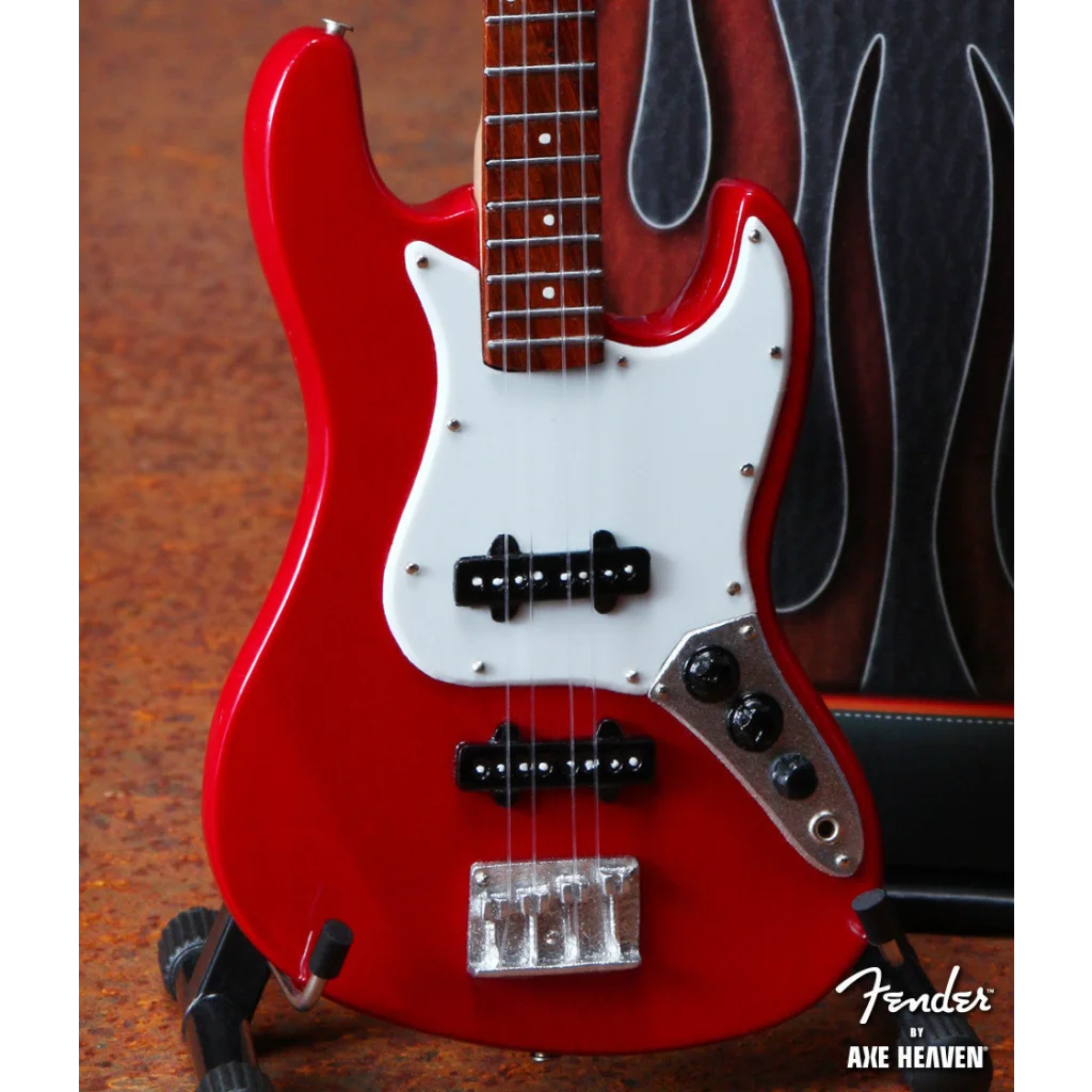 Red Fender Jazz Bass Guitar Case Gift by Axe Heaven®