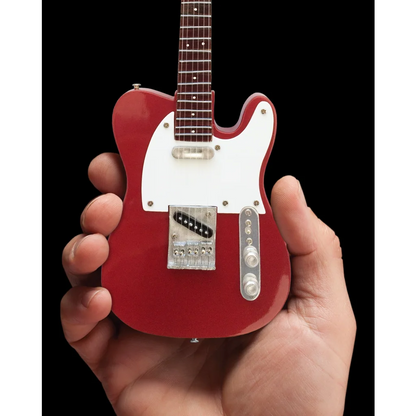 Red Fender Telecaster Mini Guitar on Axe Heaven Adjustable A-Frame Stand