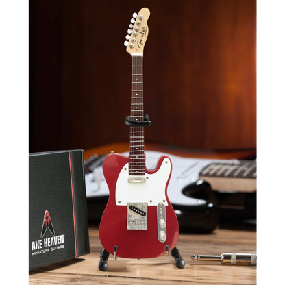 Red Fender Telecaster Mini Guitar with AXE HEAVEN Stand | AXE HEAVEN STORE | vintageantiquesgifts.com