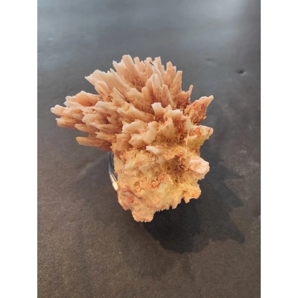 Red mordenite specimen 100g with peach crystalline branches and orange undertones