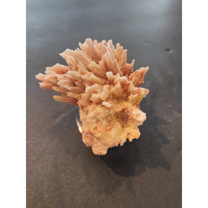 Red mordenite specimen 100g with peach crystalline branches and orange undertones