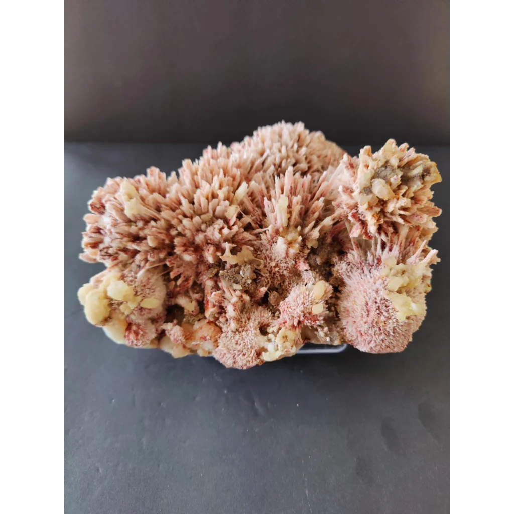 Red mordenite with stilbite specimen, 1922g textured pinkish-brown crystals