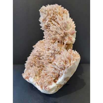 Red mordenite with stilbite specimen: white pink crystal formation, 3620g