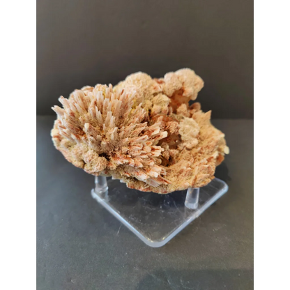 Red mordenite with stilbite specimen 741g, sharp crystalline spikes