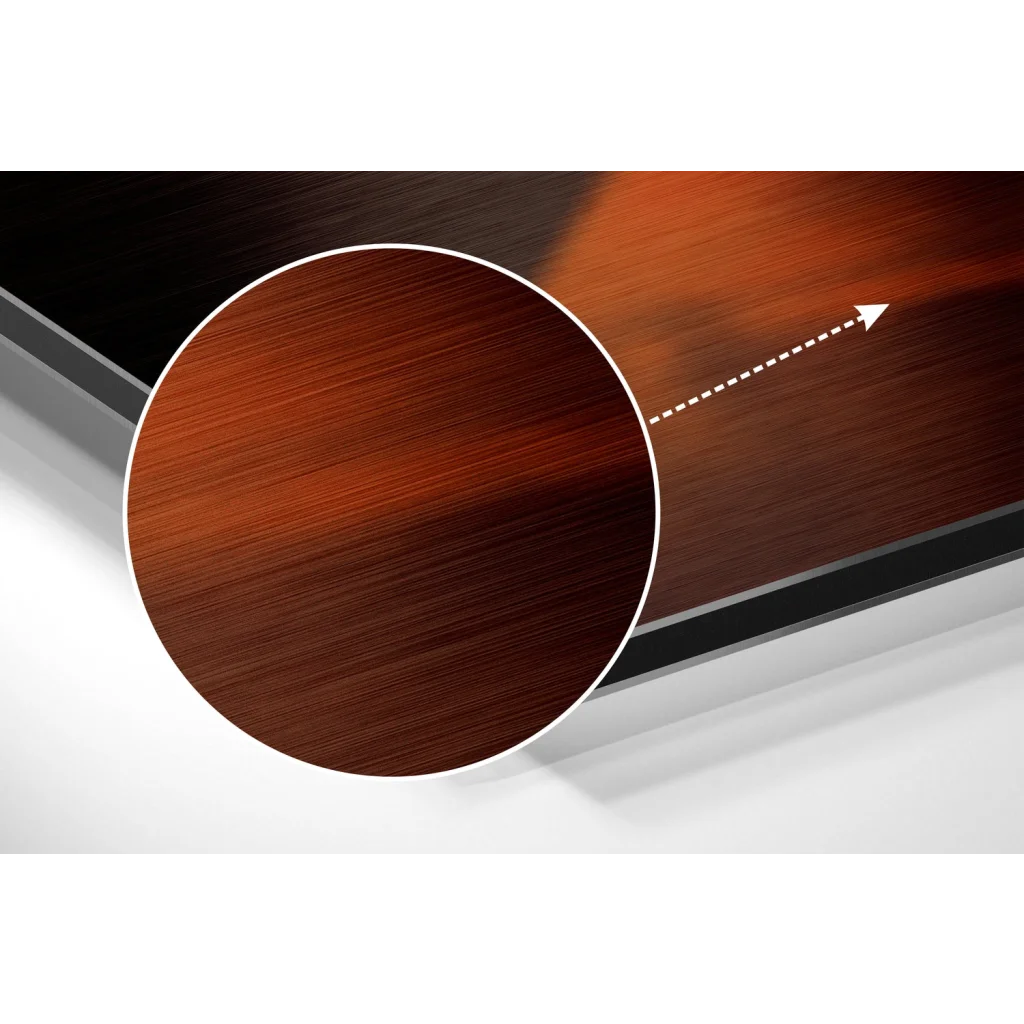 glass wall art Red Smoke Brushed Aluminium Dibond Wall Art