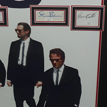 Reservoir Dogs framed poster with 4 cast autographs, black frame