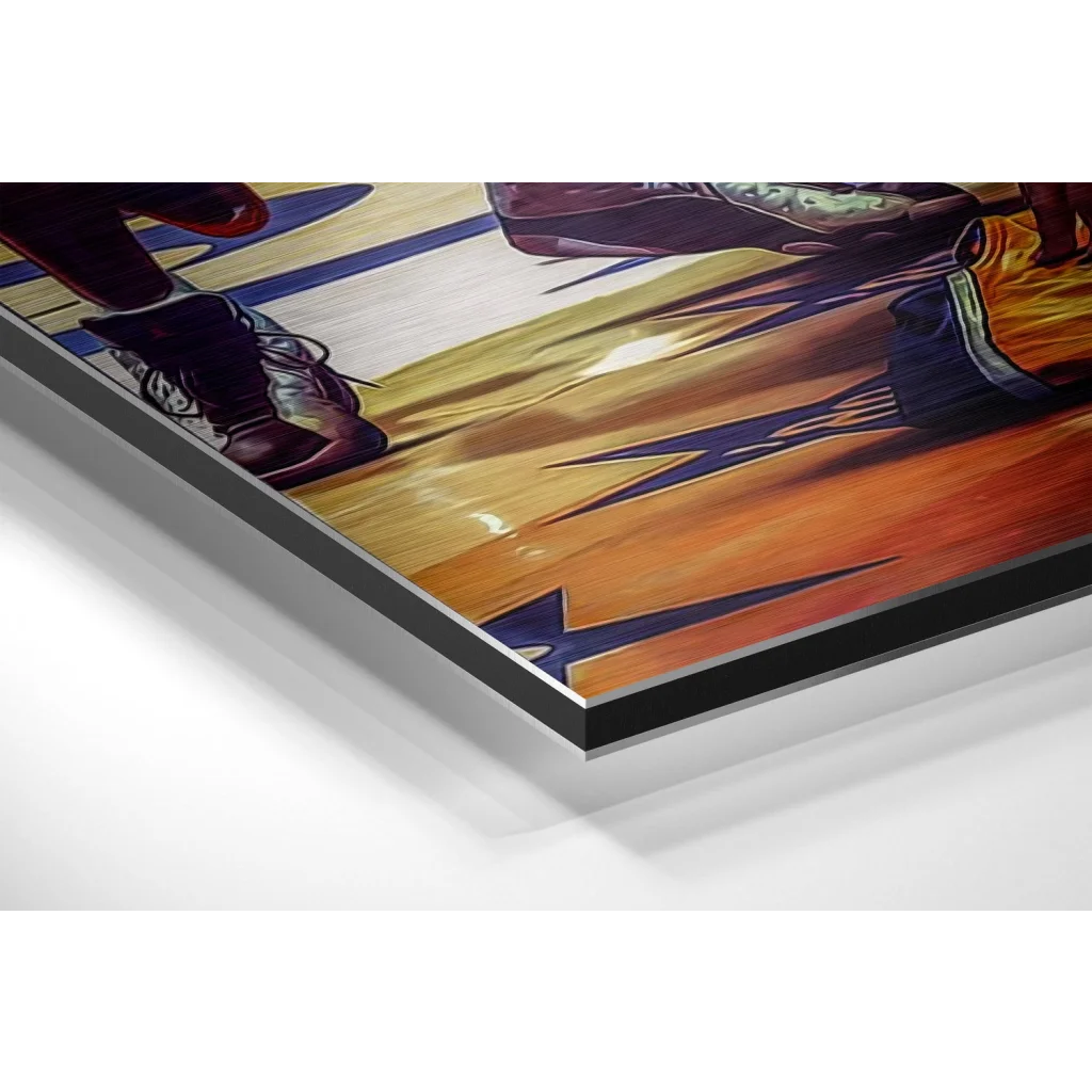 Basketball Legend Brushed Aluminium Dibond Wall Art Print | Glass Wall Art Print | vintageantiquesgifts.com