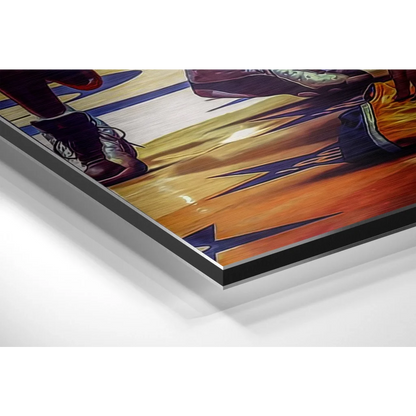 Basketball Legend Brushed Aluminium Dibond Wall Art Print | Glass Wall Art Print | vintageantiquesgifts.com