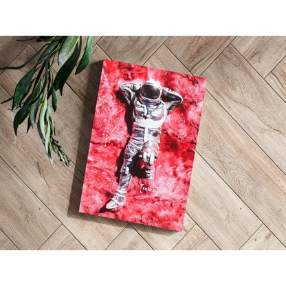 Relaxing Astronaut Insigne Aluminum Print for Modern Spaces | Modern Wall Art Decor | vintageantiquesgifts.com