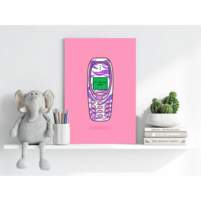 Vibrant Britney Nokia 3310 zebra print on insigne aluminum