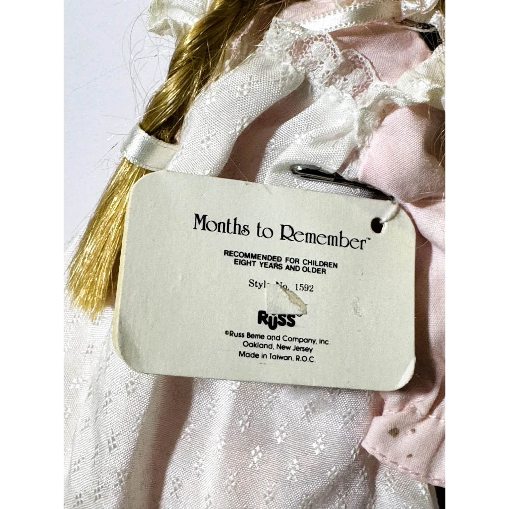 Vintage porcelain August doll from retro vintage porcelain Months to Remember Collection