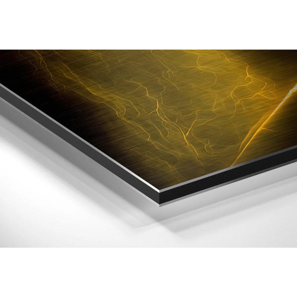 Glass Wall Art Revenge in His Eyes Brushed Aluminum Dibond Wall Art