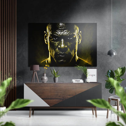 Stunning Brushed Aluminium Dibond Black Gold Portrait Print | Insigneart USA | vintageantiquesgifts.com
