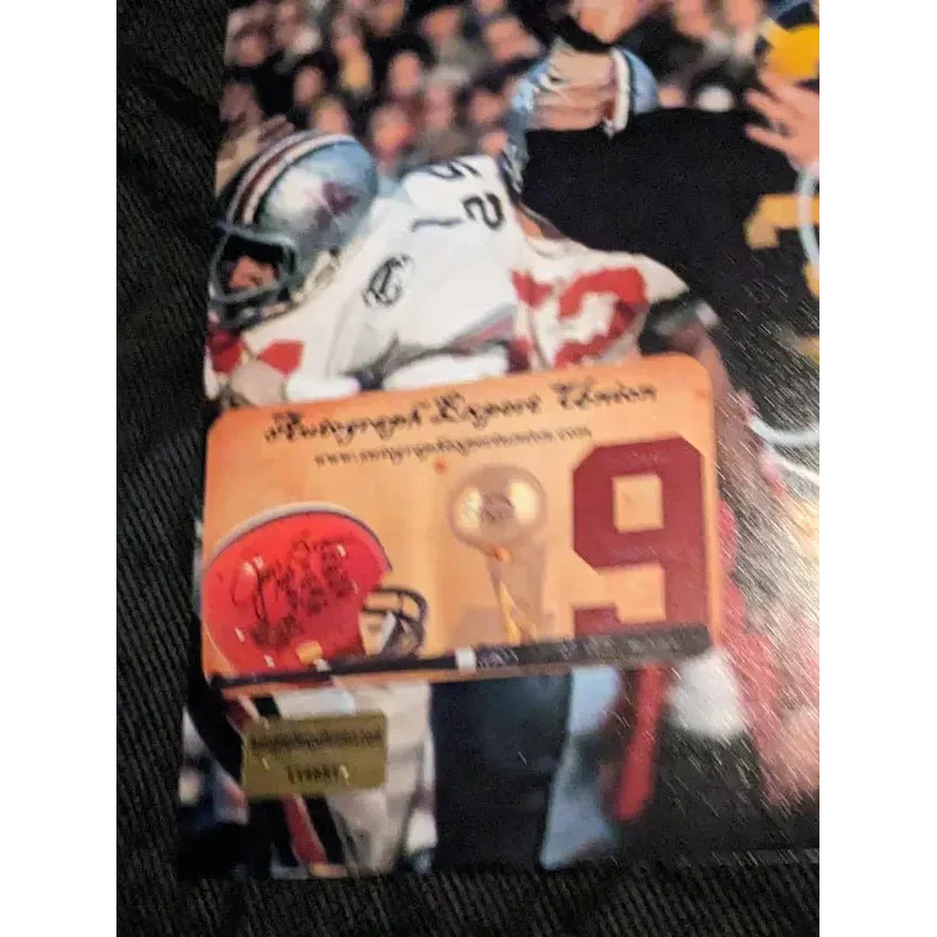Rex Kern auto signed 8x10 football trading card with authentication sticker