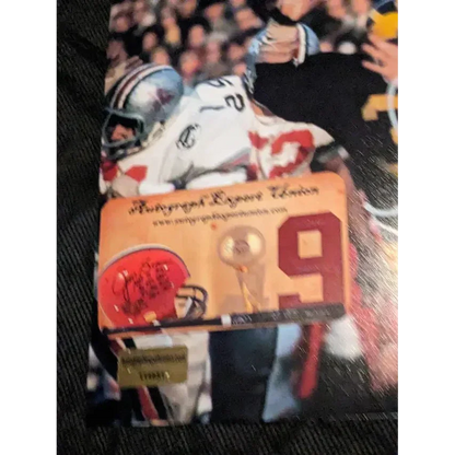 Rex Kern auto signed 8x10 football trading card with authentication sticker