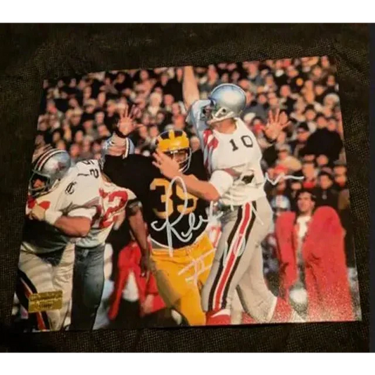 Autographed Rex Kern auto signed 8x10 football action photo with certificate