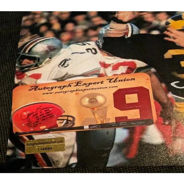 Football photo with autograph expert union certificate of authenticity for Rex Kern auto signed 8x10