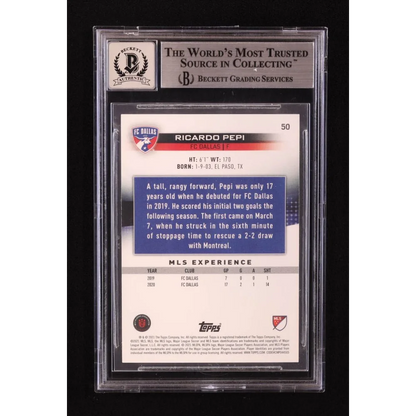 Ricardo Pepi Signed Soccer Card BGS Graded Authentic Autograph for collectors