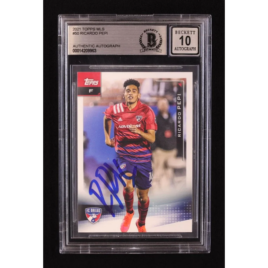 Ricardo Pepi signed soccer trading card BGS graded authentic autograph image