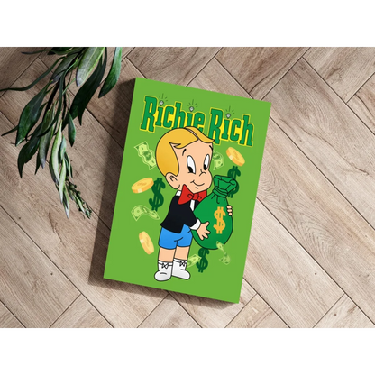 Richie Rich money bag on insigne aluminum print