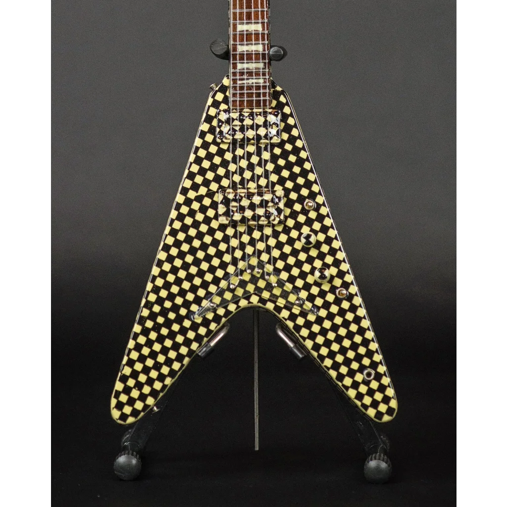 Rick Nielsen Checkered V Miniature Guitar by Axe Heaven®
