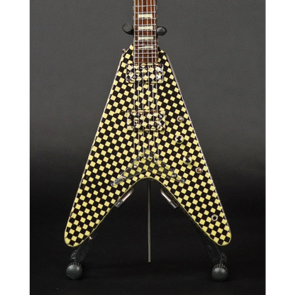 Rick Nielsen Checkered V Miniature Guitar by Axe Heaven®